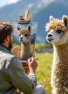 Malen inmitten Alpakas Theilinigen bei Winterthur Malen inmitten Alpakas Theilinigen bei Winterthur